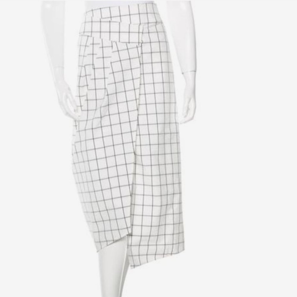 Tibi Windowpane Midi Wrap Skirt~2
